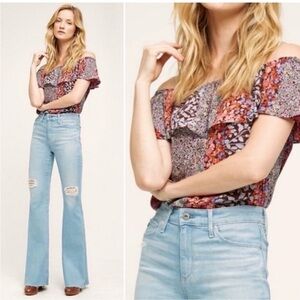 Anthropologie Off Shoulders Floral Top